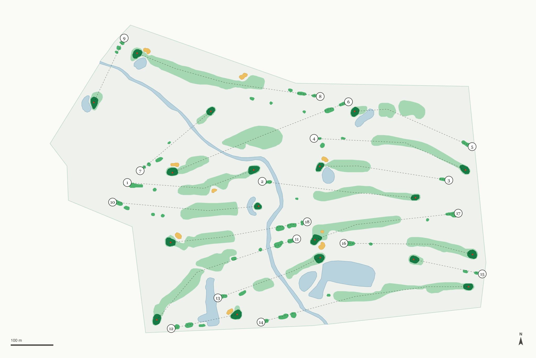 Map of Blues Creek Golf Course