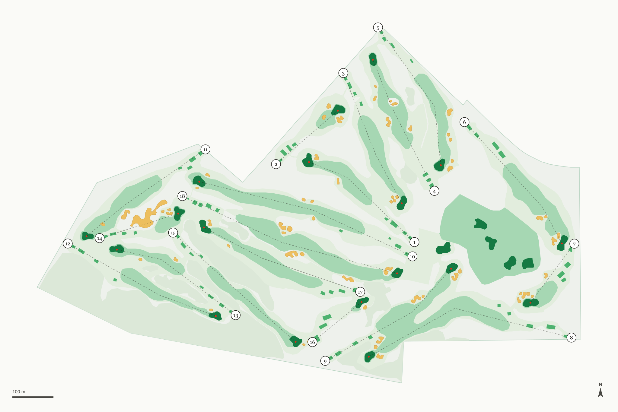 Map of Glen Erin Golf Club