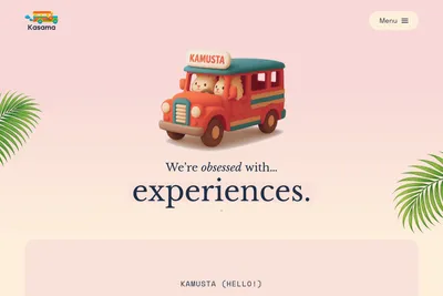 Screenshot of the Kasama homepage