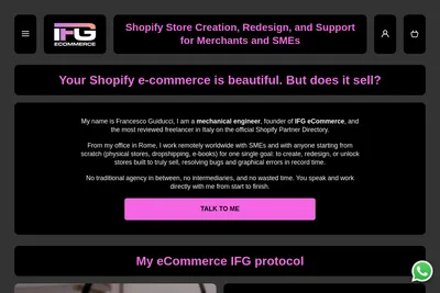 Screenshot of the Francesco Guiducci homepage