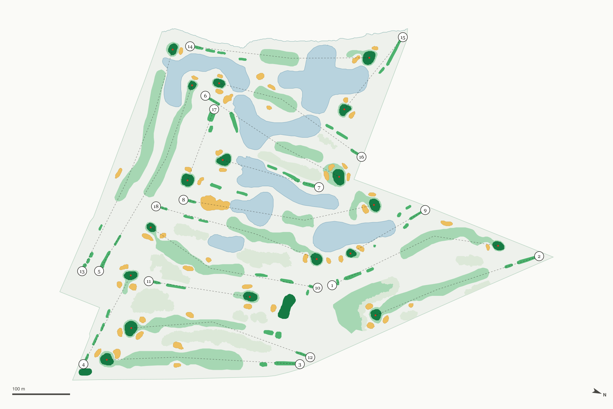 Map of Spessard Holland Golf Course