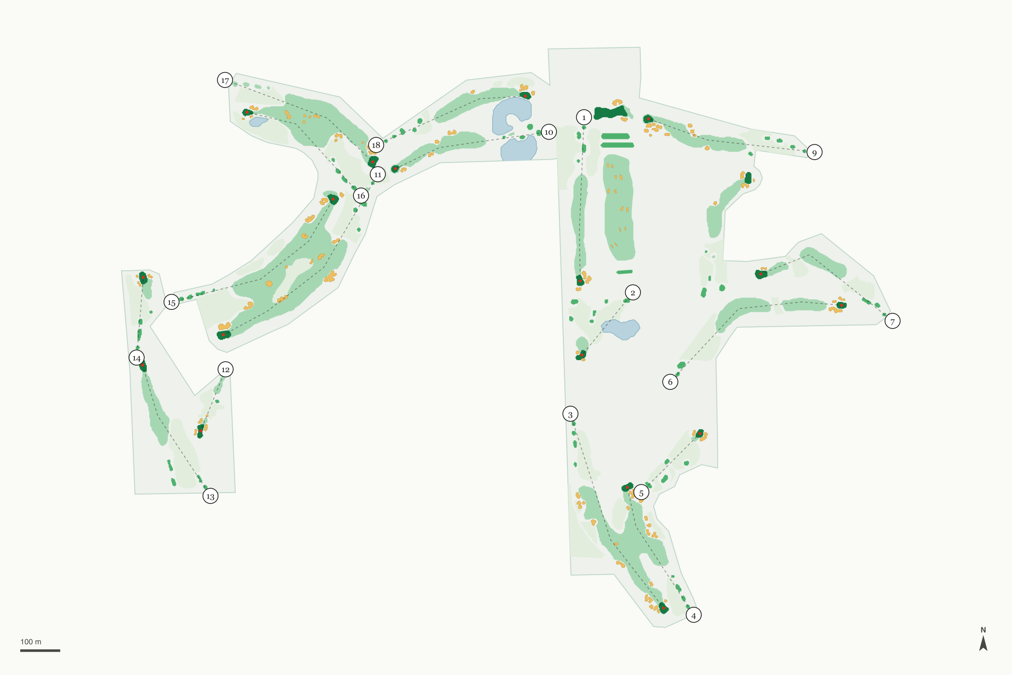 Map of The Orchards Golf Club