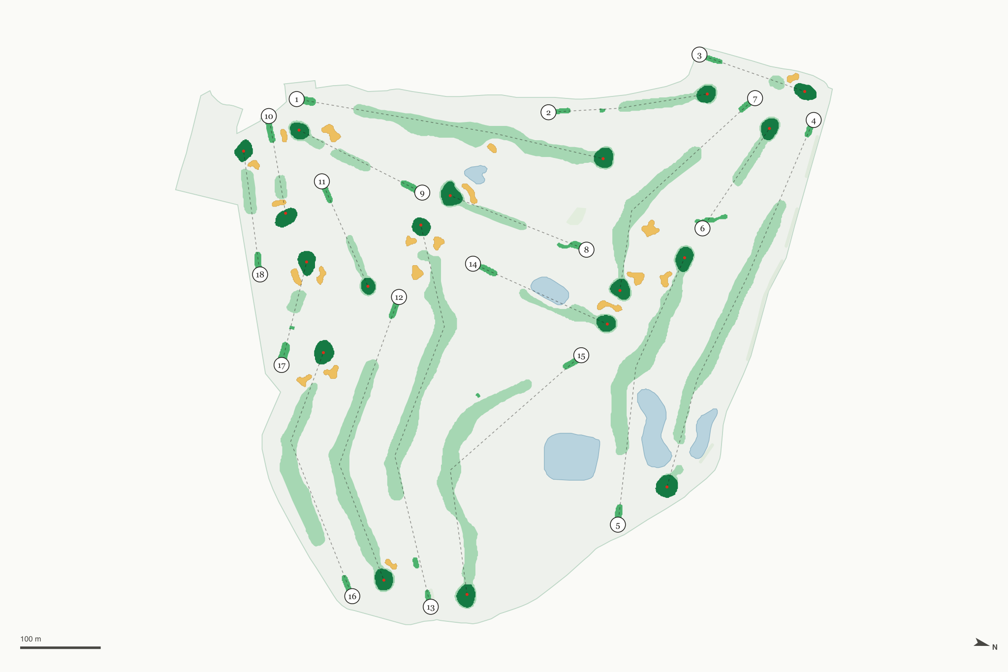 Map of Springhill Golf Course