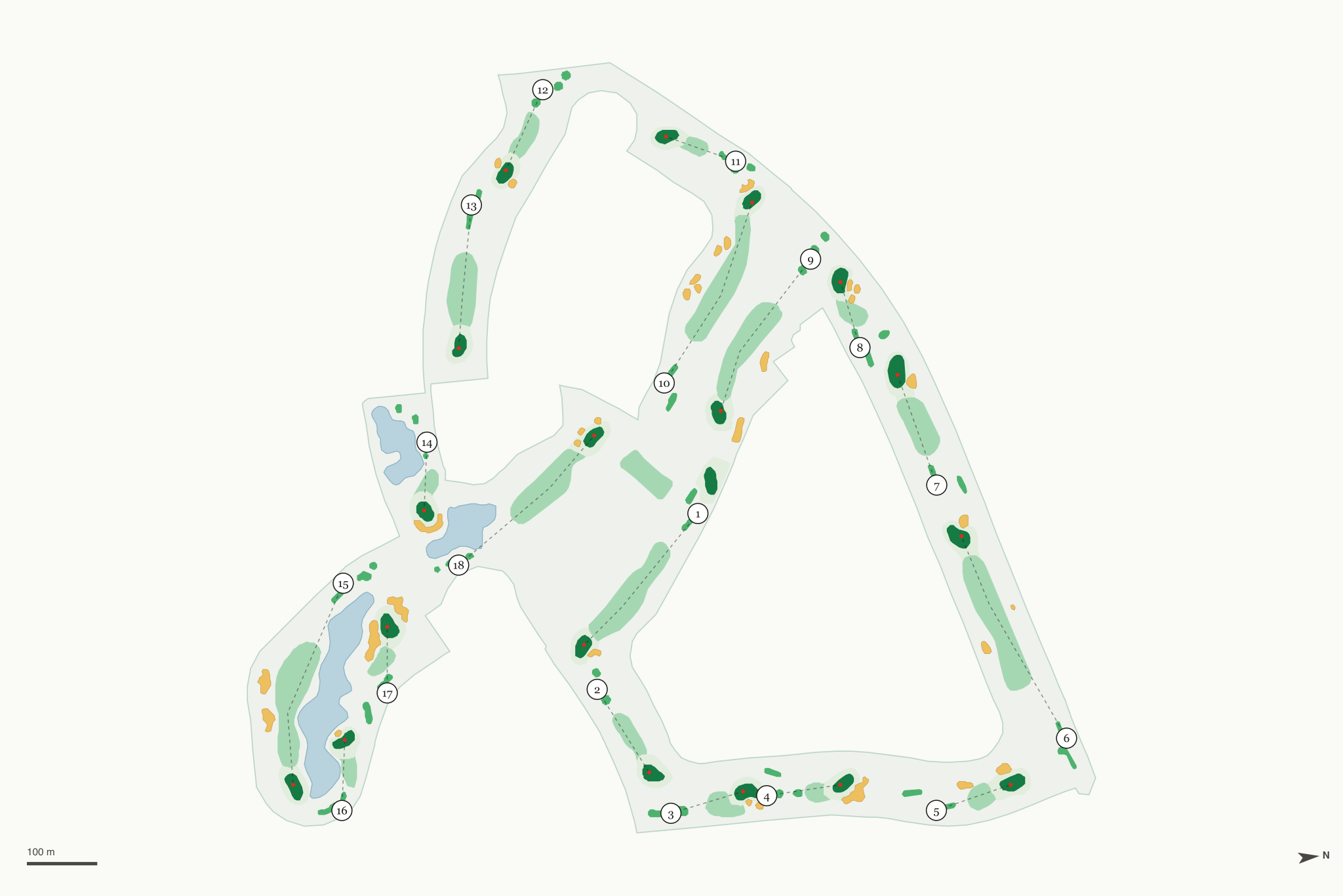 Map of Desert Trails Golf Course