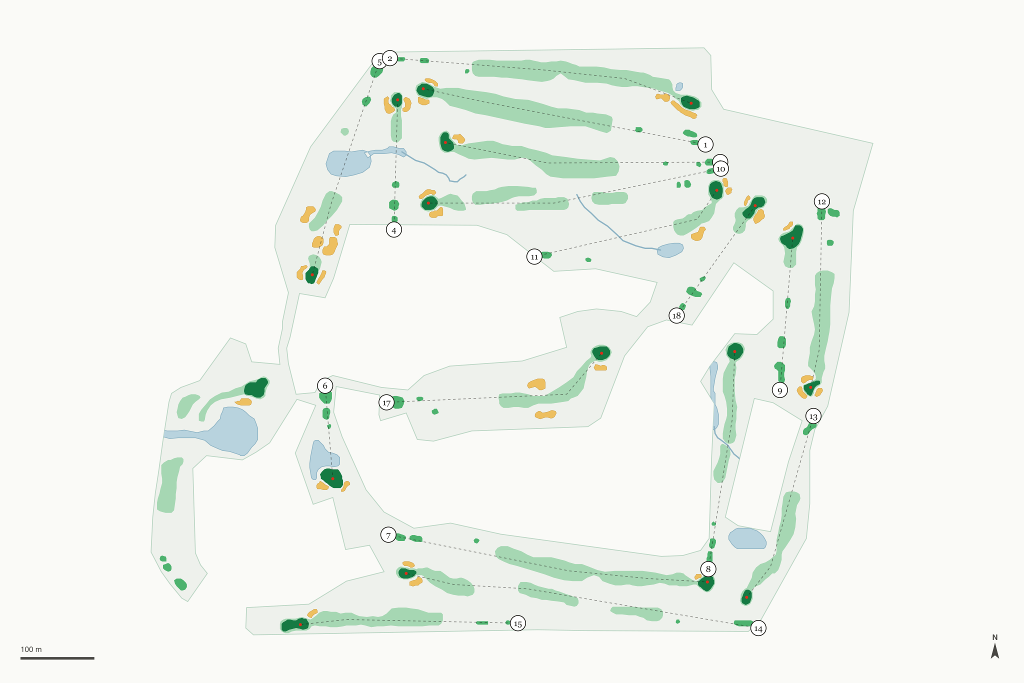 Map of Valley Ridge Golf Course
