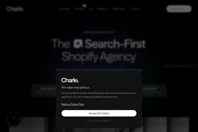 Screenshot of the Charle Agency homepage