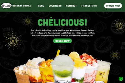 Bambu Drinks & Desserts - Arvada website homepage
