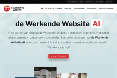 Screenshot of the de Werkende Website homepage
