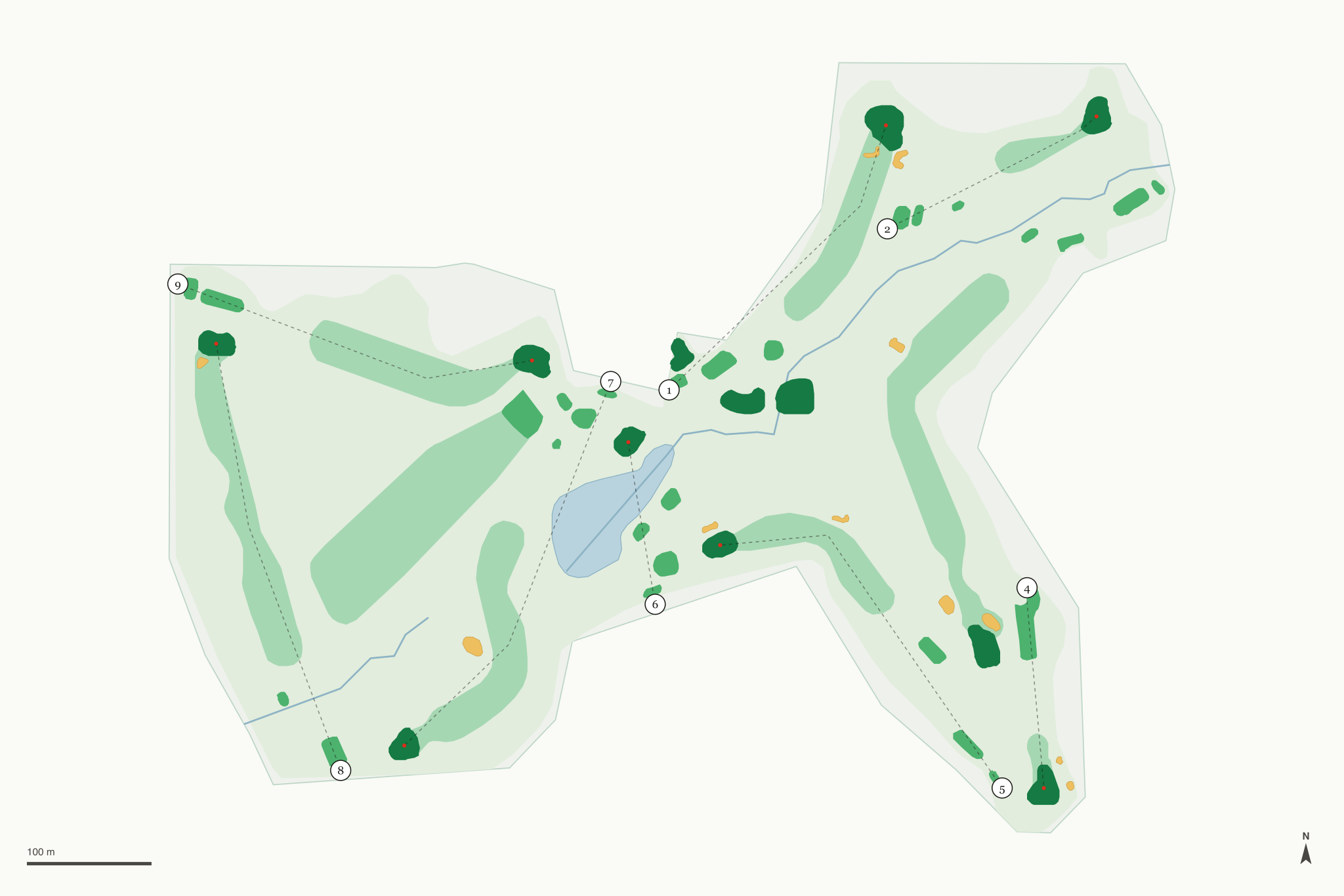 Map of Dixie Red Hills Golf Course